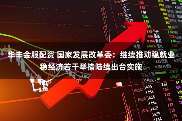 华丰金服配资 国家发展改革委：继续推动稳就业稳经济若干举措陆续出台实施
