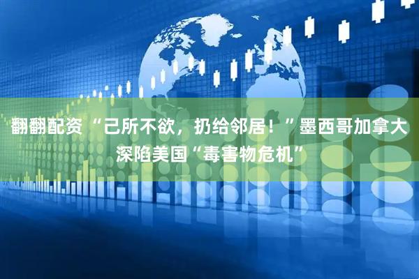 翻翻配资 “己所不欲，扔给邻居！”墨西哥加拿大深陷美国“毒害物危机”